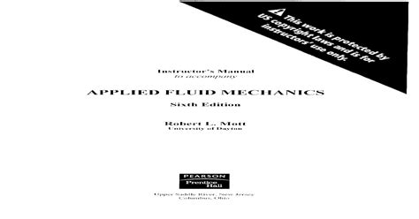 Applied fluid mechanics sixth edition solution manual. - Biology 103 lab manual answers edition 8.
