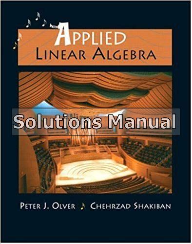 Applied linear algebra solution manual olver. - Ford traktor lader bagger bedienungsanleitung für 555c.