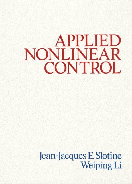 Applied nonlinear control slotine solution manual. - Het amerikaanse landstadje in de romanliteratuur en in de sociologie.
