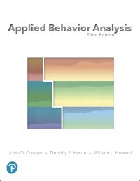 Read Online Applied Behavior Analysis By John O Cooper