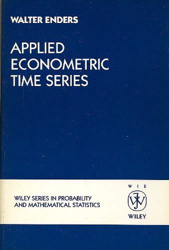 Read Applied Econometric Time Series By Walter Enders