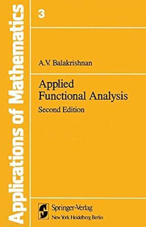 Read Applied Functional Analysis By Av Balakrishnan