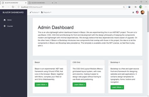 Apply a bootstrap template to a blazor webassembly with no