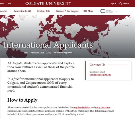 Apply to Colgate University