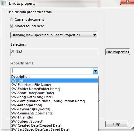 Applying Linked Properties To Drawing Sheet Formats
