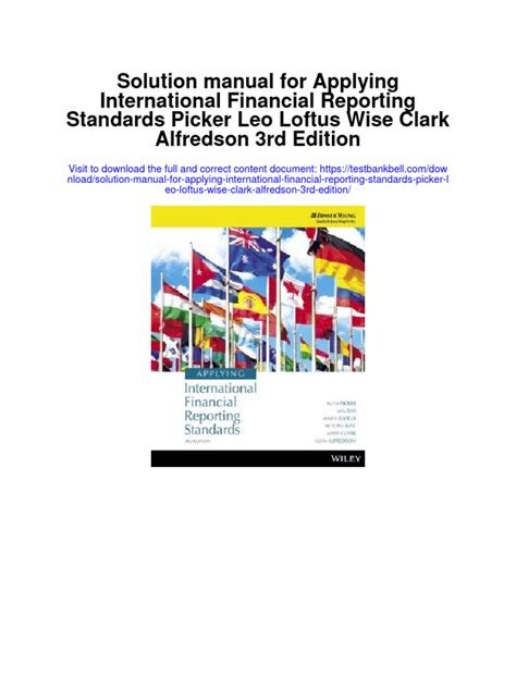 Applying international financial reporting standards solution manual. - Manual reset of est 3 programming.