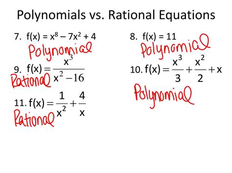 Applying rational equations 2 Polynomial and rational functions