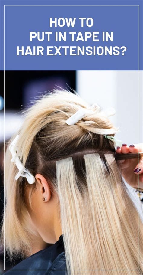 Applying tape in extensions to short hair