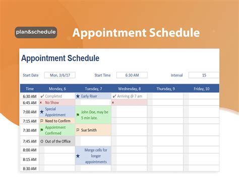 Appointment Template Excel For Your Needs