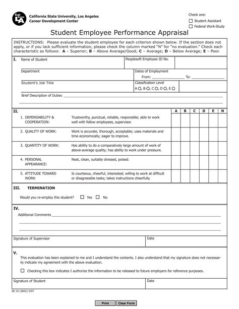 Appraisal Form