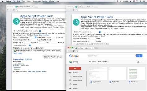 Apps Script Power Pack, Cloud Zip in Chrome with OffiDocs