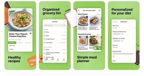 Apps for meal planning free. Save big on food each month. Our users tend to dine out much less when they're following a meal plan. If you used to get takeout for lunch and start bringing in your leftovers instead, you can save up to $200 per month. "Eat This Much not only helps me hit my macros, but also makes sure I'm not eating the same bland thing every day. 