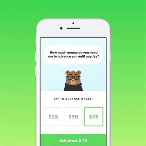 May 6, 2024 · EarnIn also provides Balance Shield that notify you whenever your bank balance runs low[4]. Skip the cash advances and payday loans. Stay on budget with your money in advance from EarnIn. Here’s how Cash Out on EarnIn works: Download the EarnIn app and add your info Access up to $100/day of your pay & up to $750/pay period . 