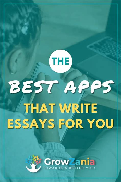 Apps that write essays for you. Having recognized this, the Common App added a new optional 250-word essay that will give universities a chance to understand the atypical high school experience students have had. The prompt will ... 