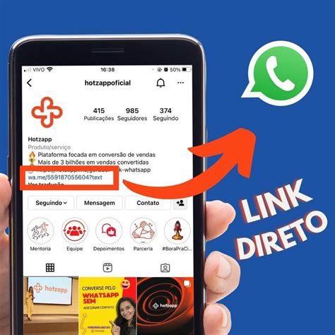 Aprenda como colocar o link do WhatsApp no Instagram!