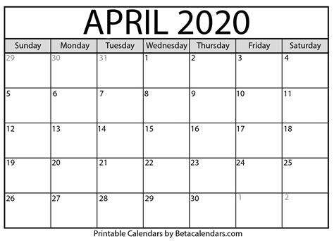 April 10 Calendar