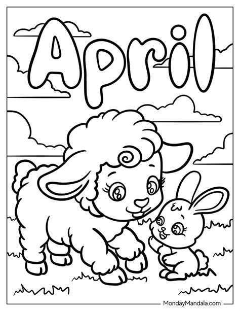 April Coloring Pages