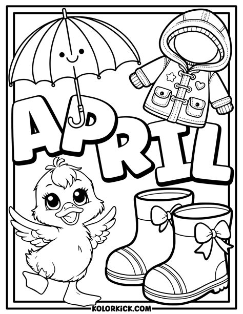 April Coloring Shee