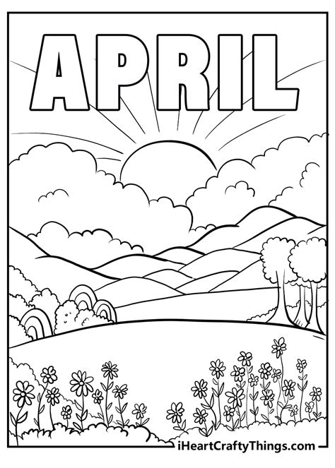 April Month Coloring Pages Coloring Pages