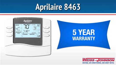 Thermostat; 8465; Aprilaire 8465 Manuals ... Programmable Models (8463, 8465, 8466) 5. Change Temperature Setting. 6. Operation (All Models) 6. Select System Mode .... 