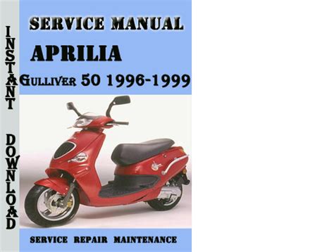 Aprilia gulliver 50 1996 1999 service reparaturanleitung. - Manuale di servizio per bobcat 753.