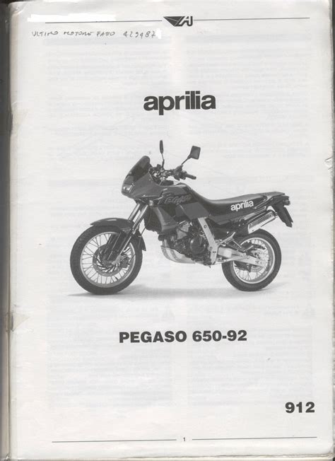 Aprilia pegaso 650 1992 service repair workshop manual. - Manuale per officina perkins 1004 4t.