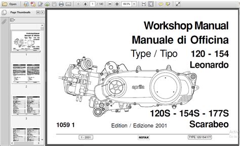 Aprilia rotax motor typ 120 154 177 2001 reparaturanleitung reparaturanleitung service handbuch. - 475 manuale internazionale di parti di trattori.