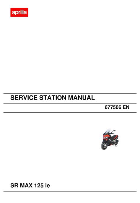 Aprilia sr max 125 service manual. - Manuali di officina per veicoli commerciali.
