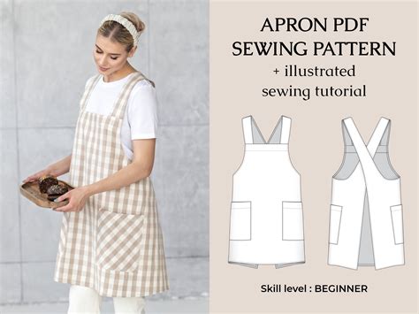 Apron PDF Sewing Pattern & Instructions Beginner sewing patterns
