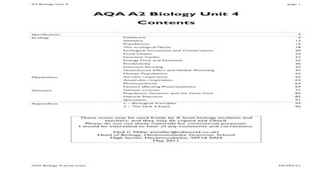 Aqa a2 biology unit 4 textbook answers. - Compendia de la historia de colombia.
