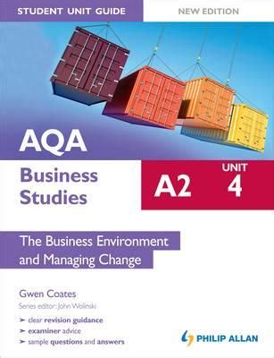 Aqa a2 business studies student unit guide the business environment. - Le attività di sviluppo agricolo in toscana dal 1973 al 1984.