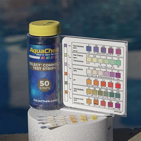 Aquachek 541604A 7in1 Pool and Spa Test Strips with Color Chart