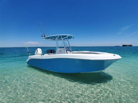 Aquasport boats. 2021. $145,350. 2021 Aquasport 2500 Center Console in Carolina Blue. One owner boat has twin Suzuki 200HP outboards with 63 mostly freshwater hours, boat did spend 1 week in Gulf Shores but was thoroughly flushed and washed after. Boat is always kept in a climate controlled garage. Options on this boat include, Simrad G012XSE (has charts, … 