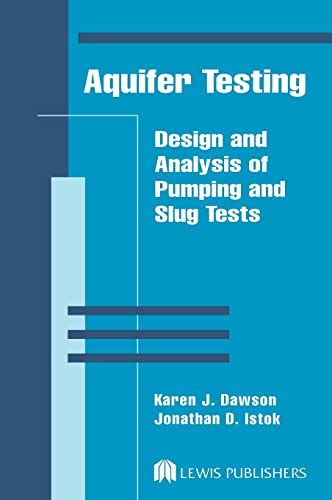 Aquifer testing design and analysis of pumping and slug tests by jonathan d istok 1991 05 31. - Kenneth frampton historia critica de la arquitectura moderna.