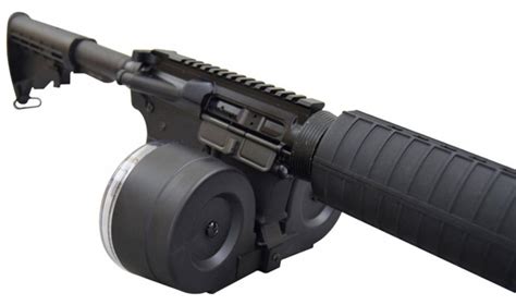 Ar drum. The Pro Mag AR-15 Drum Magazine is the perfect way to ensure that you always have plenty of ammunition on hand for your AR-15 rifle. This 65-round drum magazine fits any AR-15 5.56mm rifle and features over-molded stamped steel feed lips and magazine catch for reliable feeding and durability. 