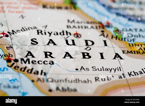 Arabia saudita cartina Immagini Stock - Alamy