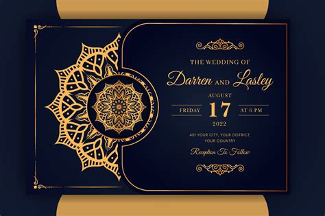 Arabic Wedding Invitation Template