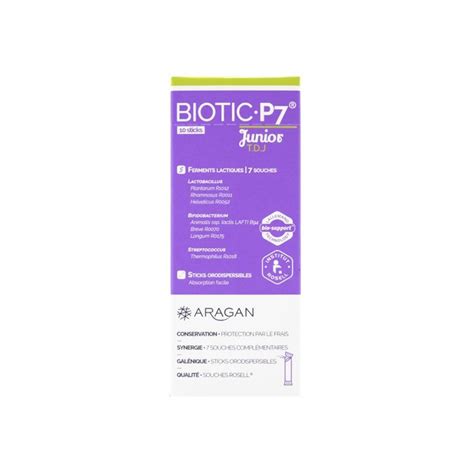 Aragan probiotic 7 junior 14 sachets Pharmacie Fernandes