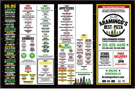 Aramingo's best pizza menu. Find 12 listings related to Aramingos Best Pizza in Brookhaven on YP.com. See reviews, photos, directions, phone numbers and more for Aramingos Best Pizza locations in Brookhaven, PA. 