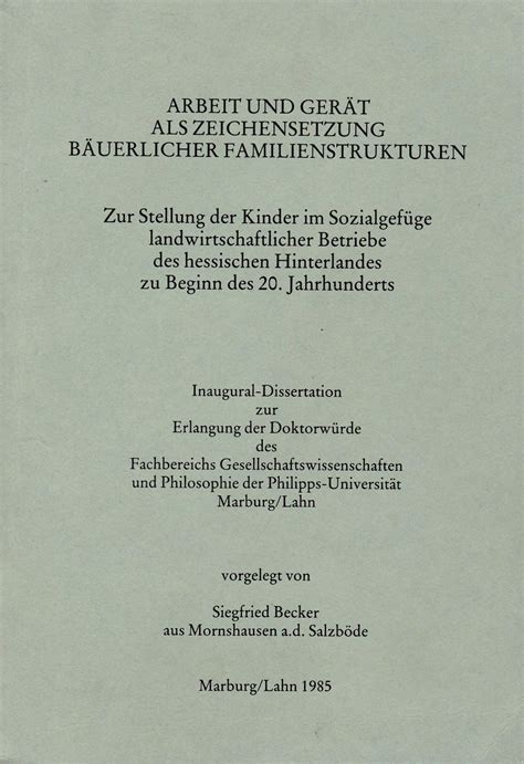 Arbeit und gerät als zeichensetzung bäuerlicher familienstrukturen. - The academic job search handbook 4th fourth edition text only.