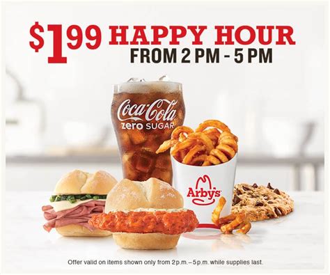 Arbys Happy Hour Menu ️ UPDATED 2024