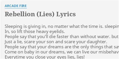 Arcade Fire - Rebellion (Lies) Lyrics