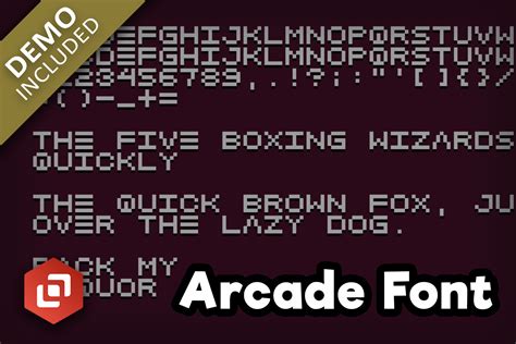 Arcade Font 2D Fonts Unity Asset Store