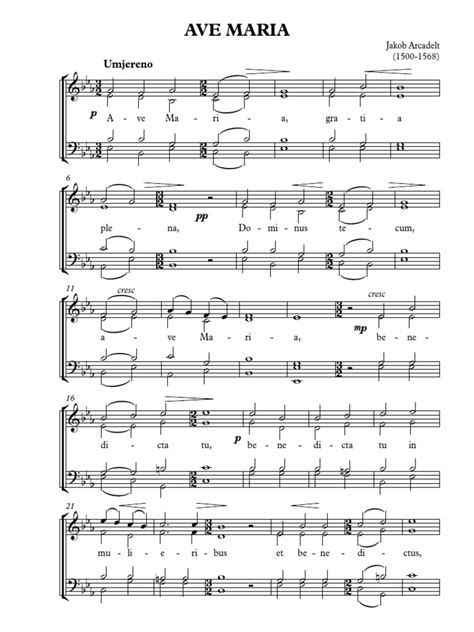 Arcadelt: Ave Maria Más información