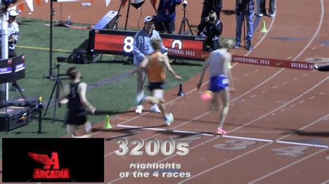 55th Annual Arcadia InvitationalFriday-Saturday, April 7-8, 2023 at Arcadia HS, CA33 National Records! 203 U.S. Olympians! ***2022 MEET HIGHLIGHTS***Sadie Engelhardt ties Nat'l Federation girls 1600m record!Athletes produce the #1 mark in the nation in 13 events!Total of 1,233 Elite Marks -- most of any invit'l in the country! Pole Vault/High Jump Livestream Long Jump/Triple Jump Livestream ...