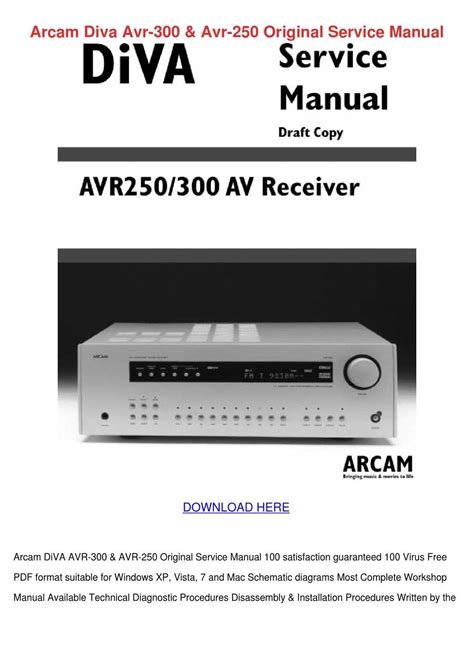 Arcam diva avr 300 avr 250 original service manual. - Kawasaki zx10 1988 1990 tomcat service repair manuals free.