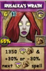 Arcanum 108 Rusalka wrath. And halston spell. - Wizard101