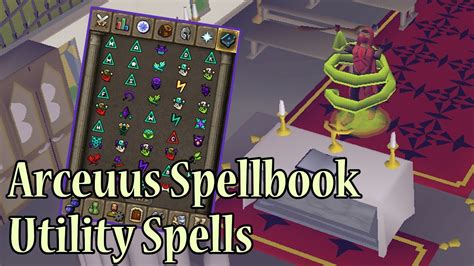 Arceuss spellbook osrs. Offering spells are now cast instantly, and have a cooldown of 8 game ticks (4.8 seconds). Offering spells are a category of utility spells in the Arceuus spellbook. Requiring completion of A Kingdom Divided to use, these spells convert up to three sets of remains to prayer points, granting three times the normal experience of burying or ... 