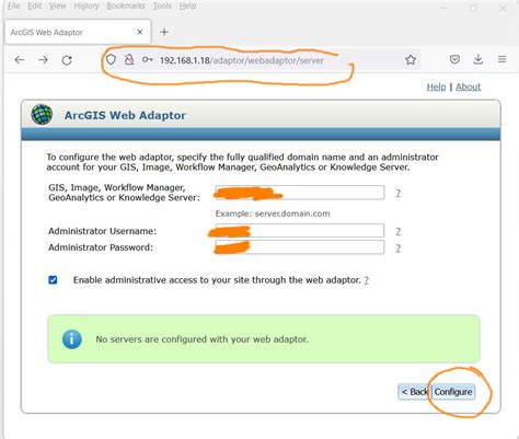 Arcgis web adaptor enable administrative access.  To view the platform type and version nu...