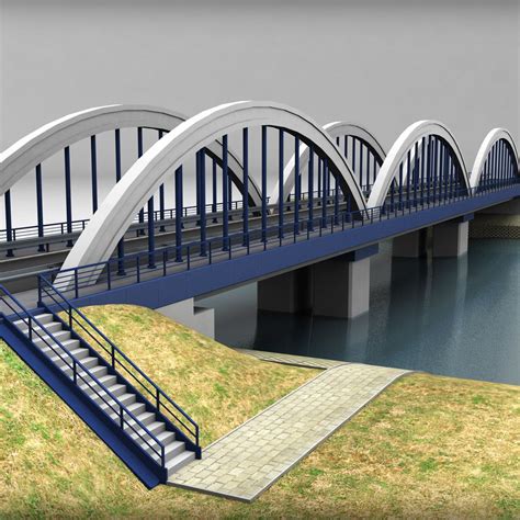 Arch Bridge 3D Model $49 max fbx Free3D